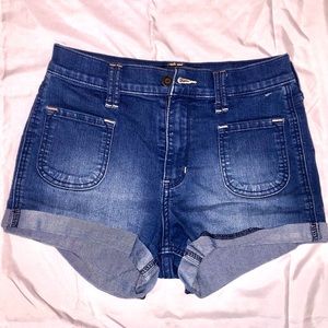 Hollister High-Rise Blue Jean Shorts